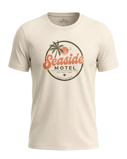 Seaside Motel T-Shirt | Vintage Coastal Sunset Beach Graphic Tee