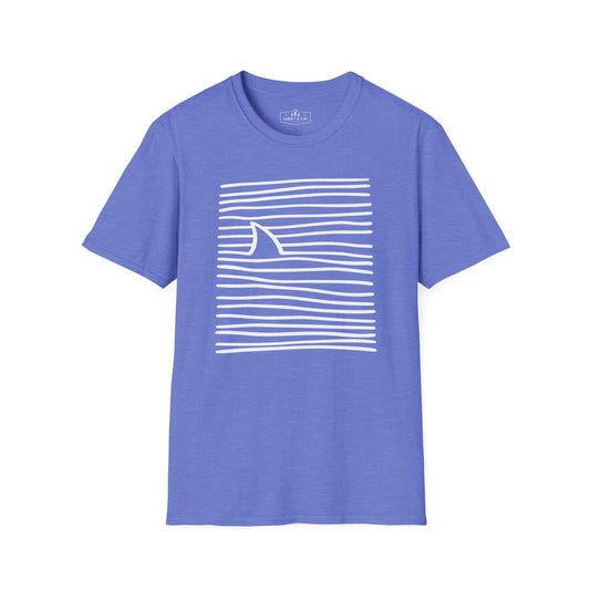 Minimal Shark Fin T-Shirt | Modern Coastal Ocean Graphic Tee
