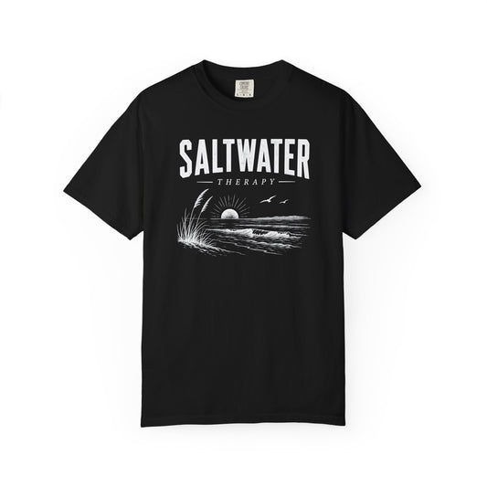 Saltwater Therapy Comfort Colors T-Shirt | Vintage Coastal Beach Tee