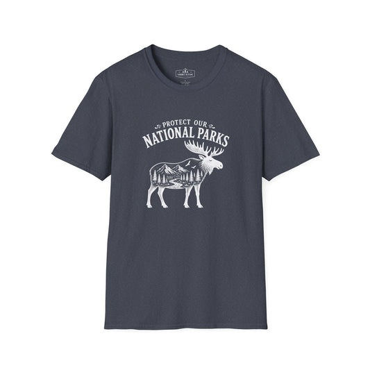 Protect Our National Parks T-Shirt | Moose Nature Graphic Tee