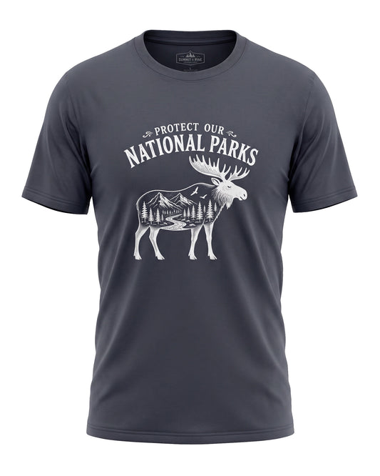 Protect Our National Parks T-Shirt | Moose Nature Graphic Tee