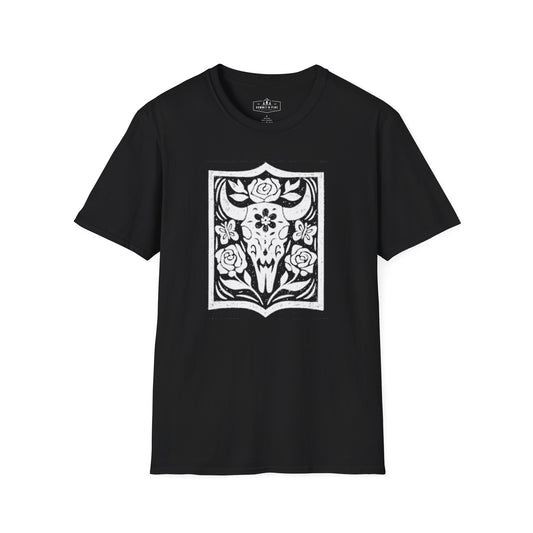Floral Bull Skull T-Shirt | Western Boho Graphic Tee