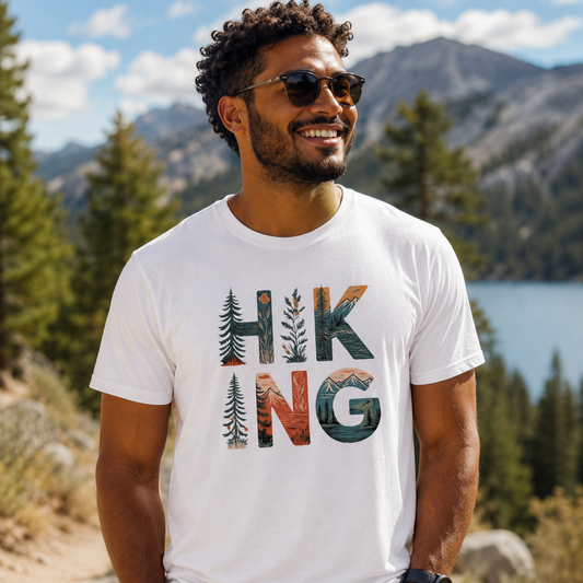 Hiking | Mountain & Forest Nature Lettering Graphic Shirt