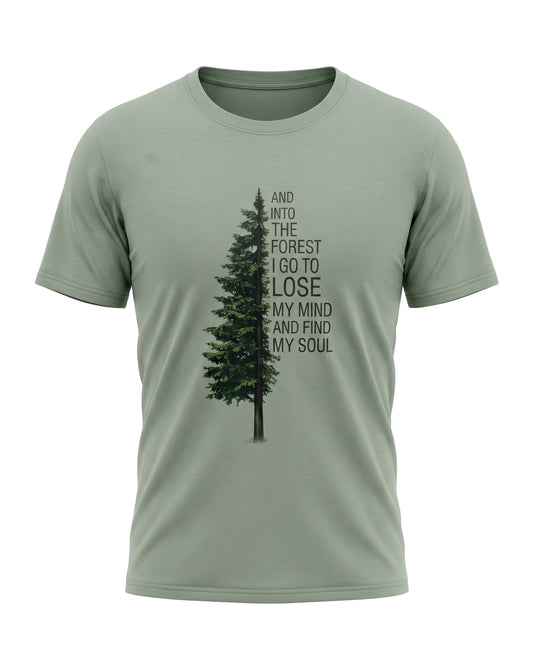 Into the Forest I Go T-Shirt | Pine Tree Nature Quote Tee