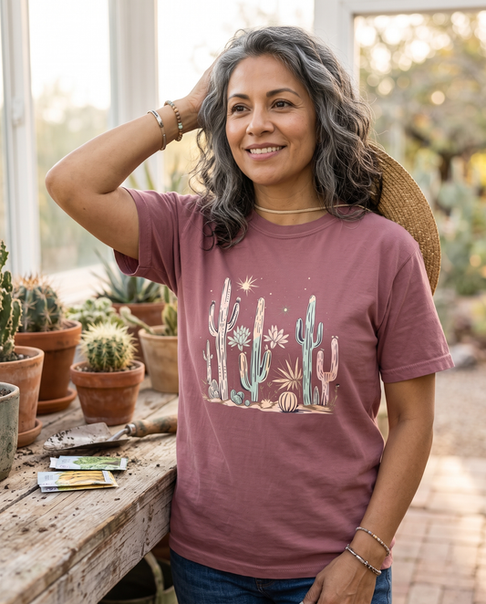 Pastel Desert Cactus T-Shirt | Southwestern Comfort Colors Tee