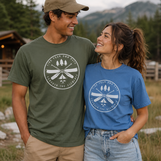 Find Your Own Path Canoe Paddles T-Shirt | Vintage Camping & Outdoor Graphic Tee