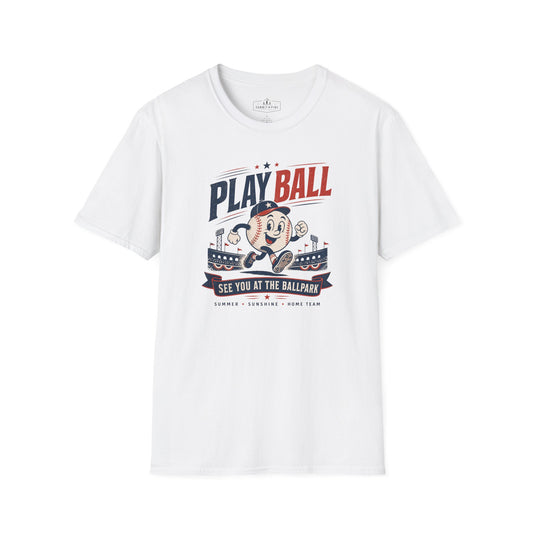 Play Ball Vintage Baseball T-Shirt | Retro Ballpark Graphic Tee