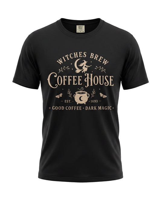 Witches Brew Coffee House | Vintage Halloween Coffee Shirt