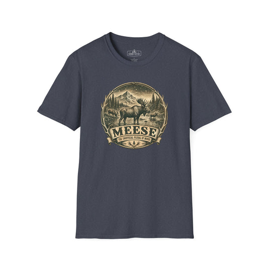 Meese T-Shirt | Funny Moose Wilderness Graphic | Vintage Outdoor Nature Tee