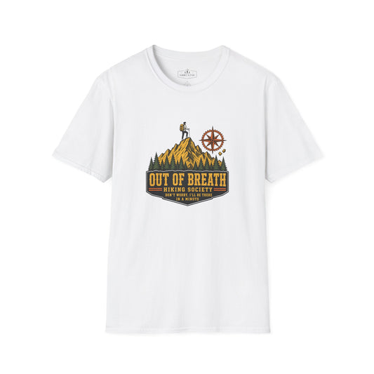 Out of Breath Hiking Society T-Shirt | Funny Hiking Tee