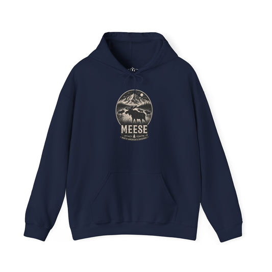 Meese Hoodie | Funny Vintage Moose Graphic Hooded Sweatshirt