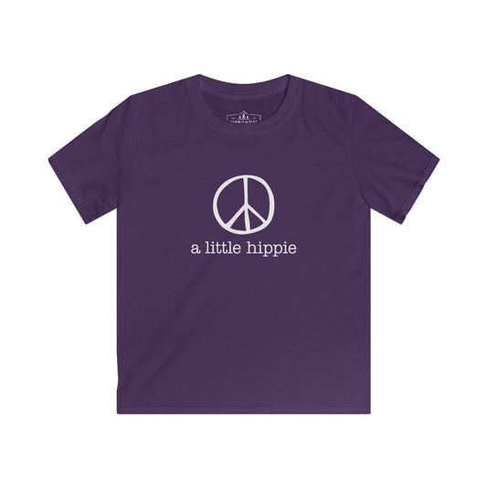 Little Hippie Youth T-Shirt | Peace Sign Graphic Tee for Kids