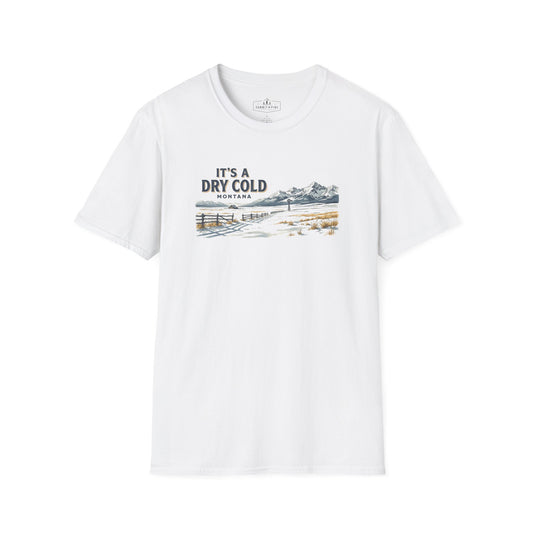 It's a Dry Cold Montana T-Shirt | Vintage Winter Mountain Graphic Tee