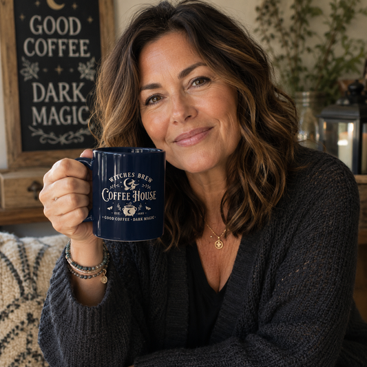 Witch's Brew Coffee House Ceramic Mug | Vintage Coffee & Dark Magic