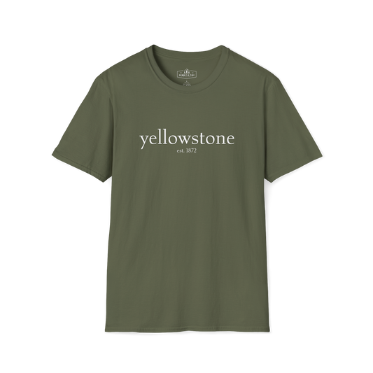 Yellowstone National Park Est. 1872 T-Shirt | Minimalist Outdoor Graphic Tee