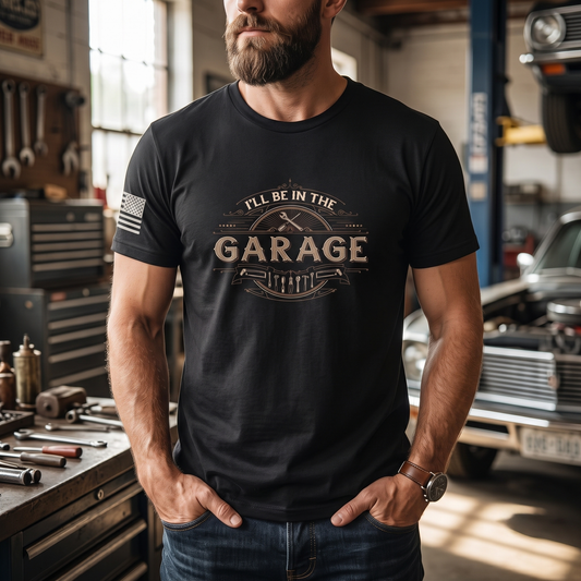 Garage Life T-Shirt – I'll Be in the Garage Vintage Mechanic Tee